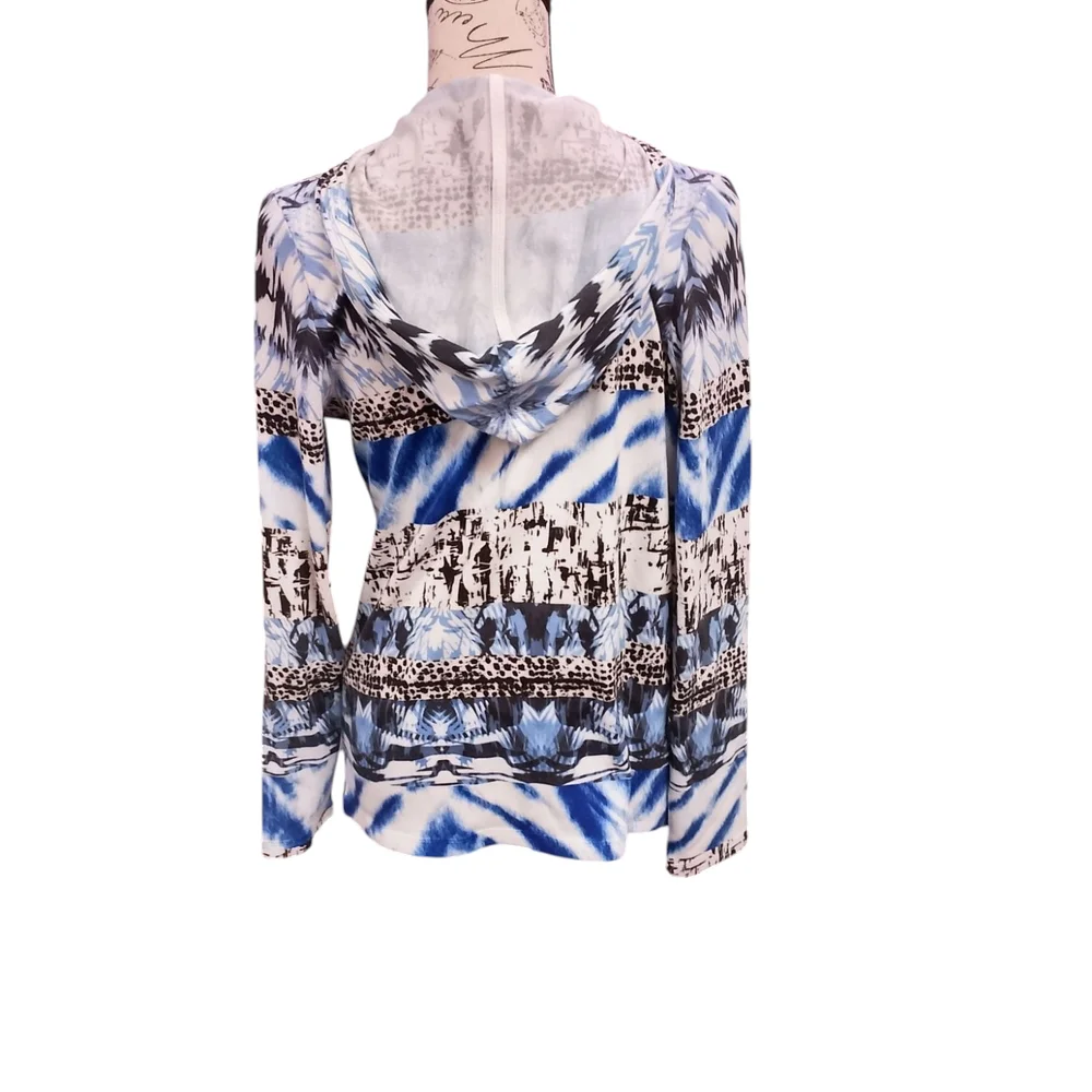 Christopher & Banks Blue and Black Hoodie - Picture 4 of 6